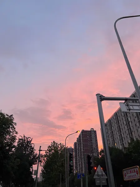 北京拍摄的落日与天空