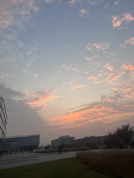 公司拍摄的落日与天空