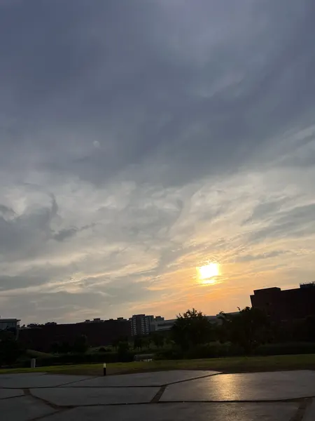 公司拍摄的落日与天空
