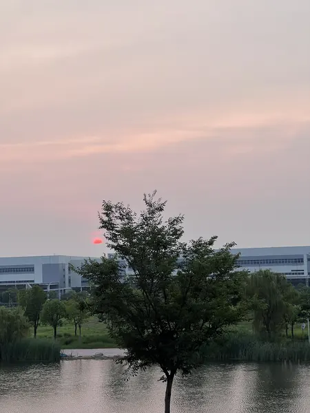 公司拍摄的落日与天空